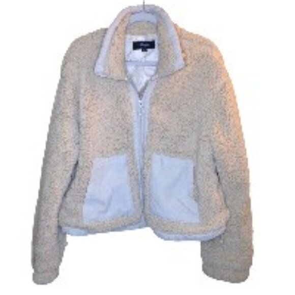 CoffeeShop New York Cropped Wubby Jacket Beige XL NWT - Picture 1 of 7